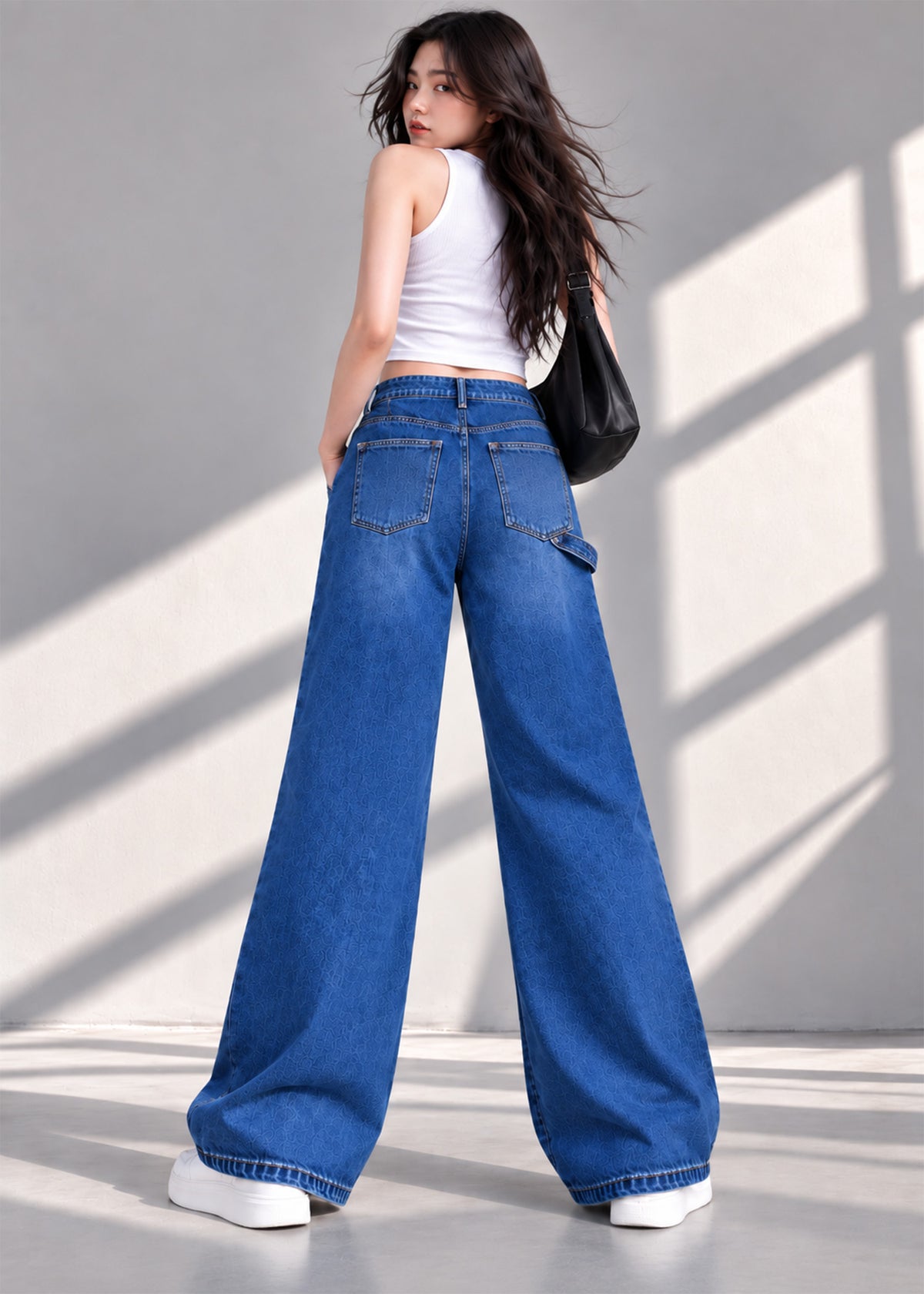 Forever21 Women Wide Leg Jeans Blue US 797