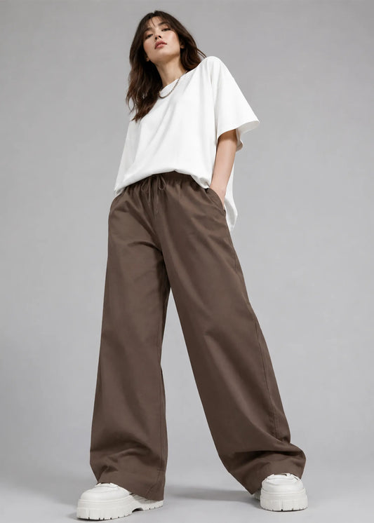 MAC Women wide Leg Pants Brown Dia 602