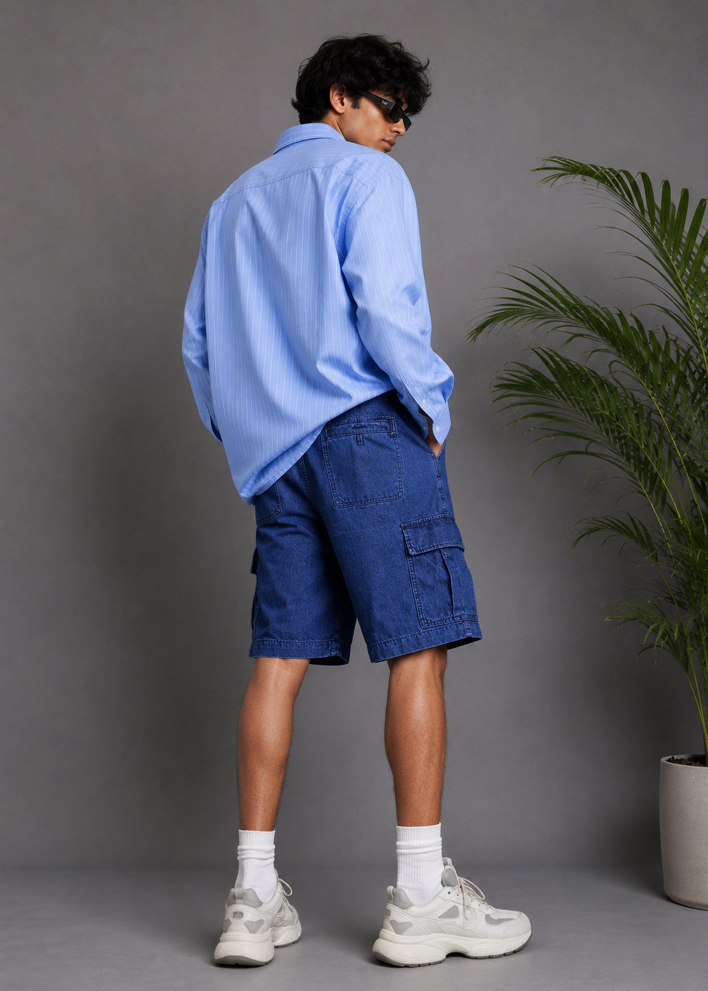 C&A Men Baggy Cargo Short Blue US 532