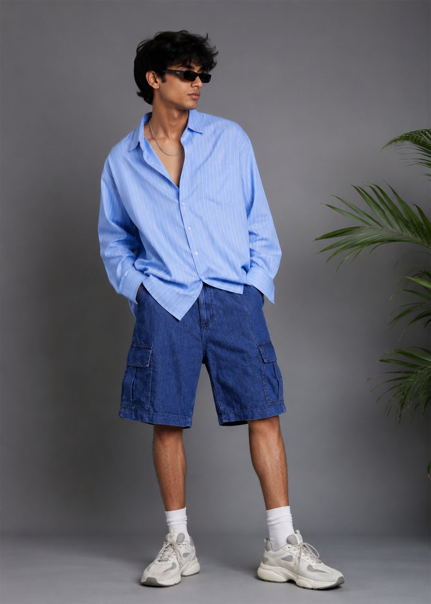 C&A Men Baggy Cargo Short Blue US 532