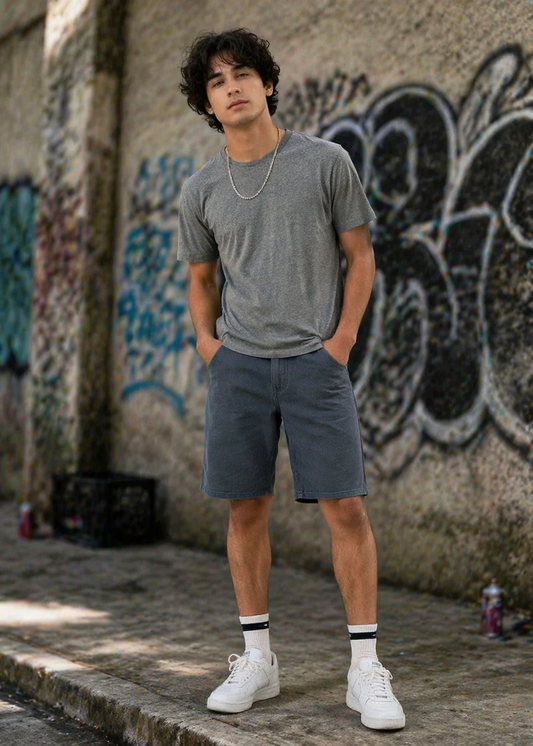 H&M-Men Shorts Navy US 113
