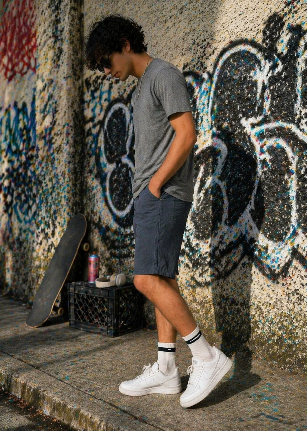 H&M-Men Shorts Navy US 113