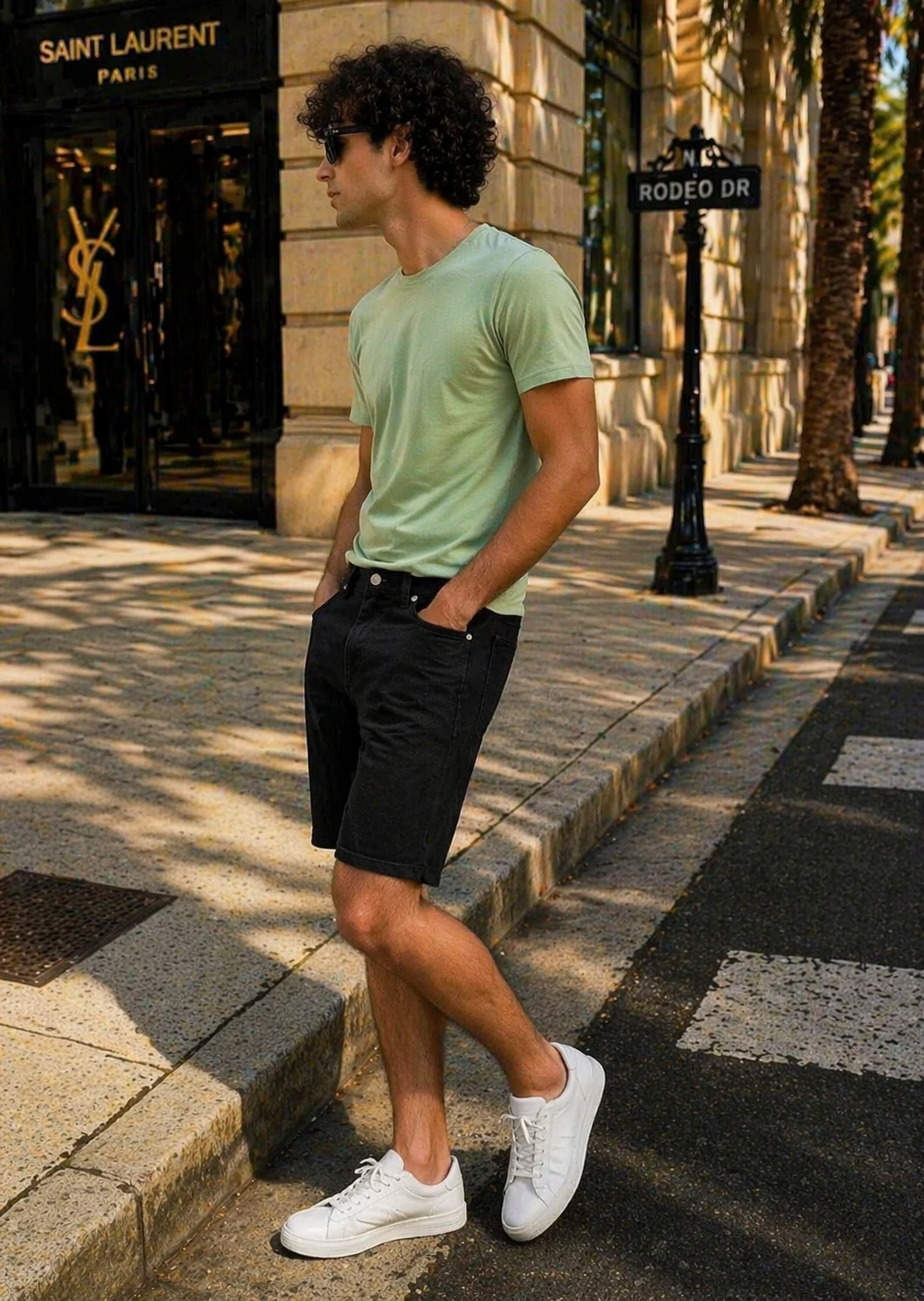 H&M-Men Shorts Black US 103