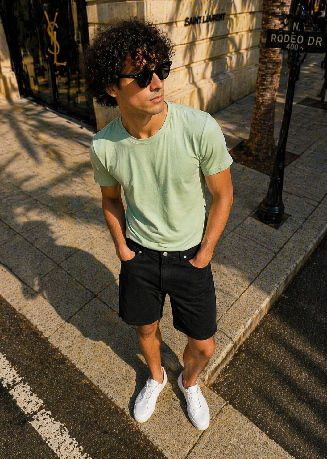H&M-Men Shorts Black US 103