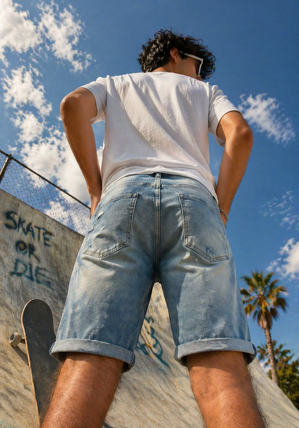 H&M-Men Shorts Sky Blue US 110
