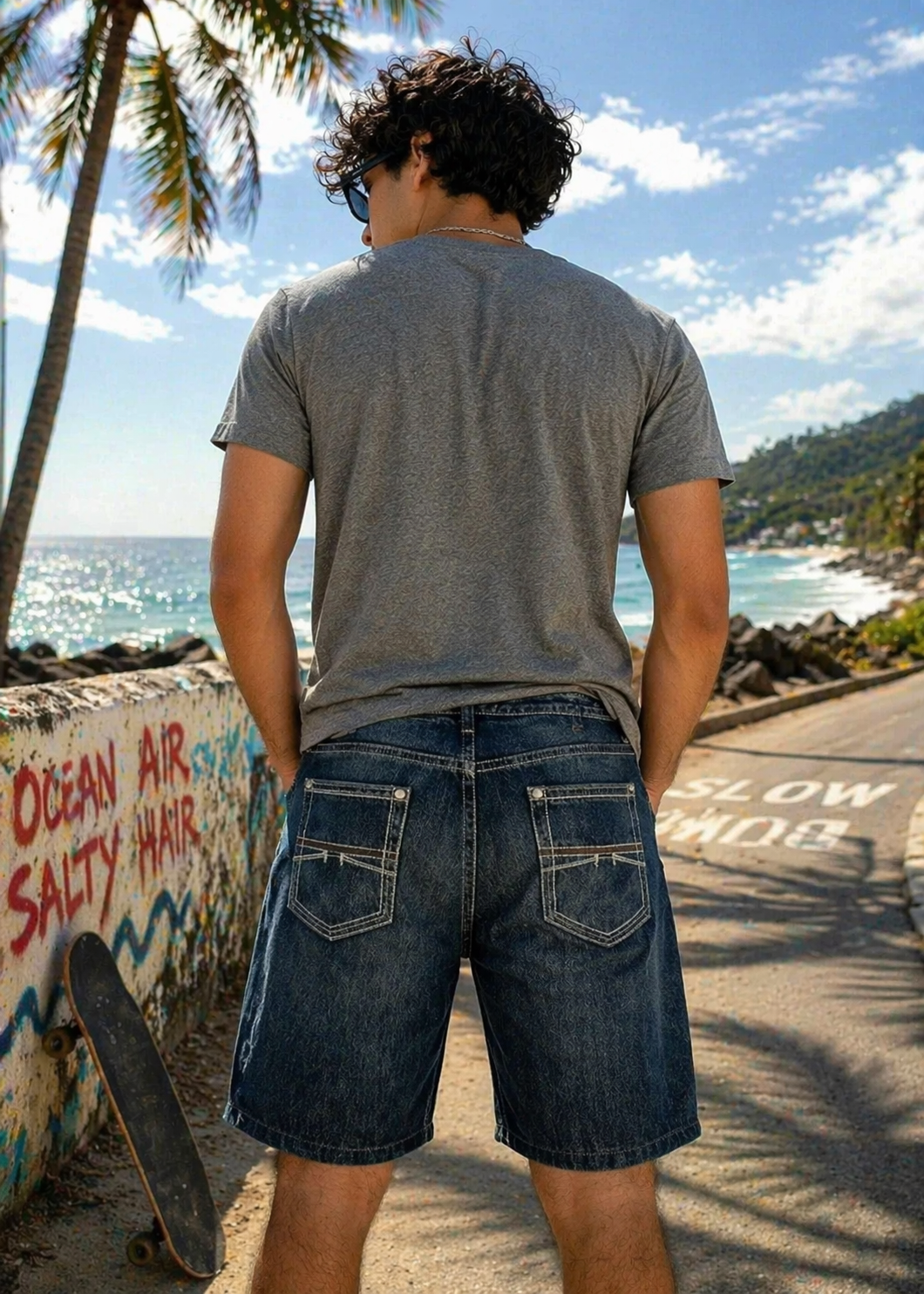 H&M-Men Shorts Blue US 109