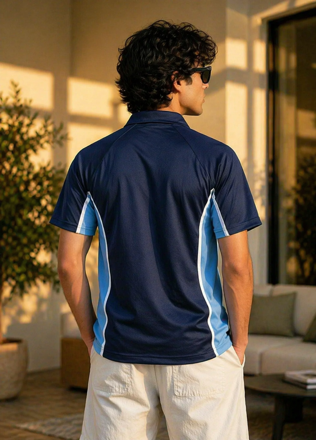 Falcon-Men FLN Polo Shirts Navy/Sky