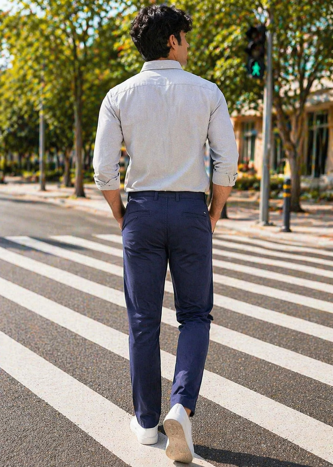 Jack & Jones-Straight  Fit Chino Pants  Navy J&J 34
