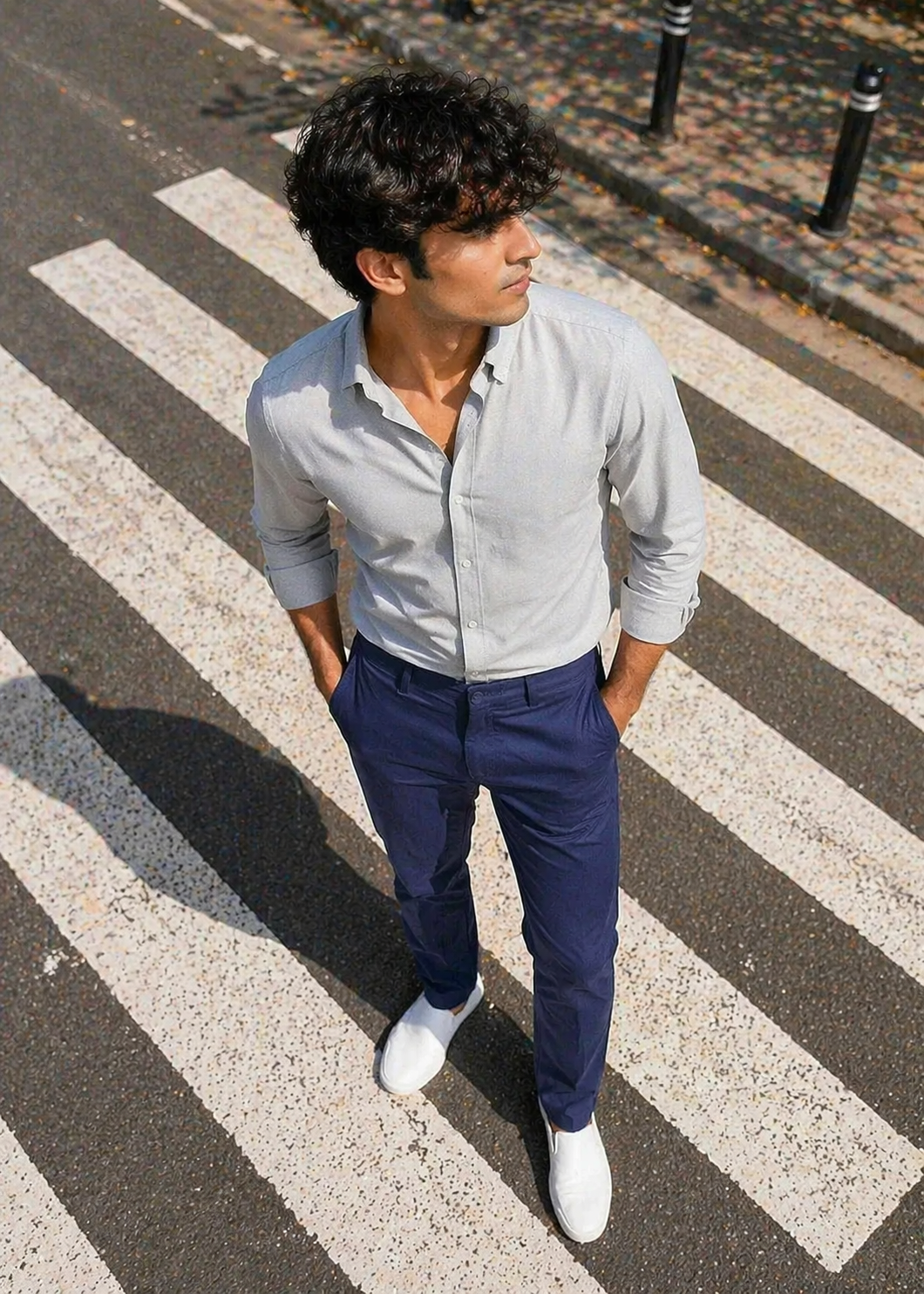 Jack & Jones-Straight  Fit Chino Pants  Navy J&J 34