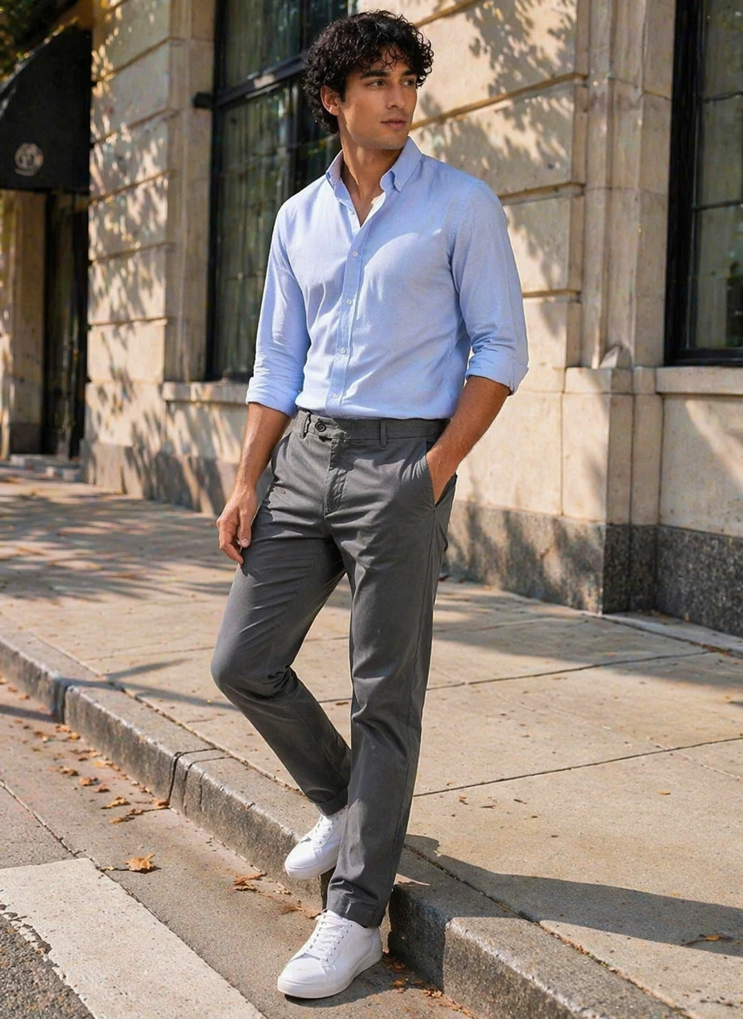 Jack & Jones-Slim Fit Chino Pants Gray 33