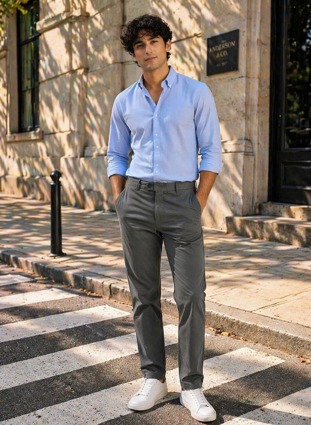 Jack & Jones-Slim Fit Chino Pants Gray 33