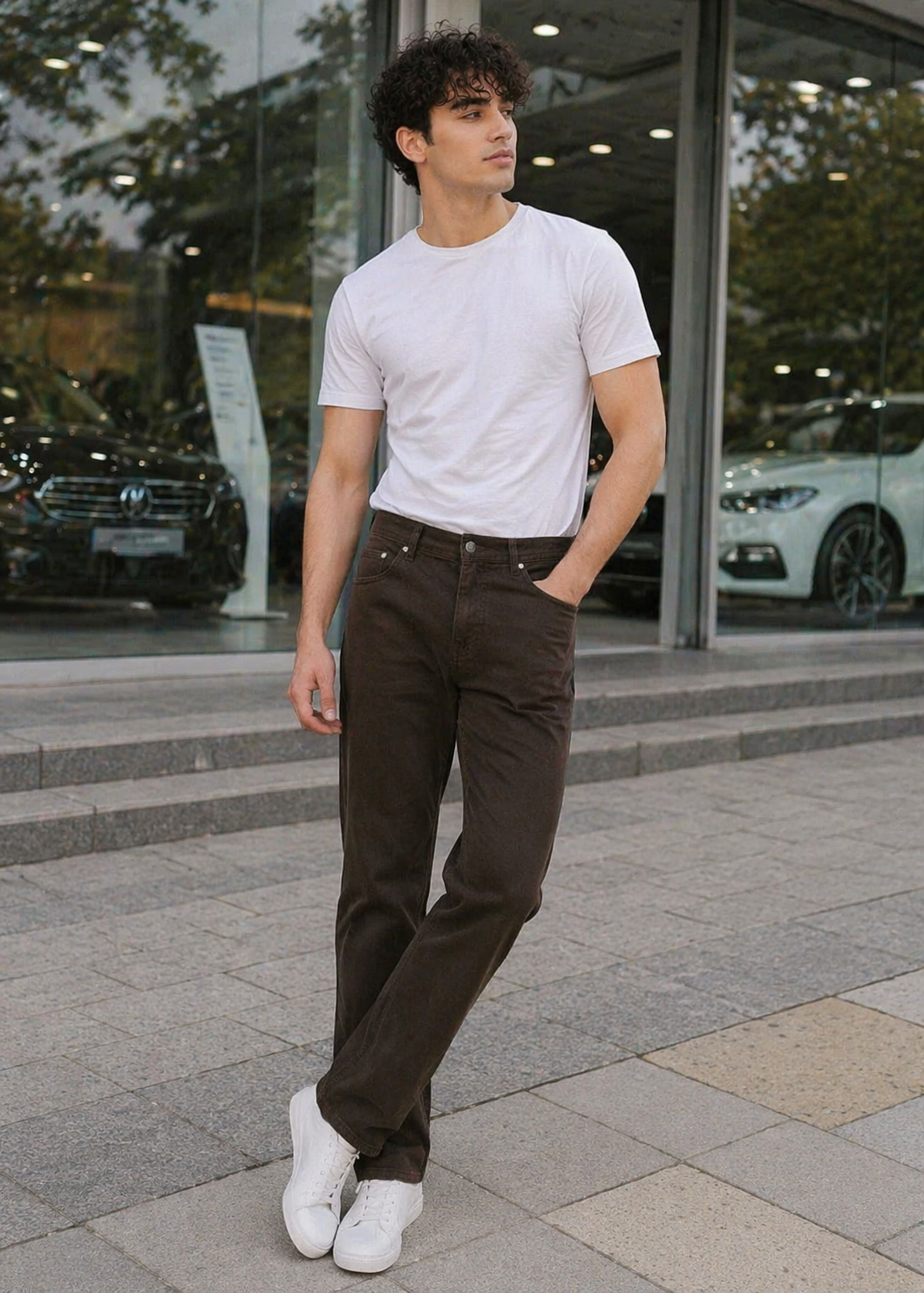 Jack & Jones-Loose Fit Jeans J&J Brown 32