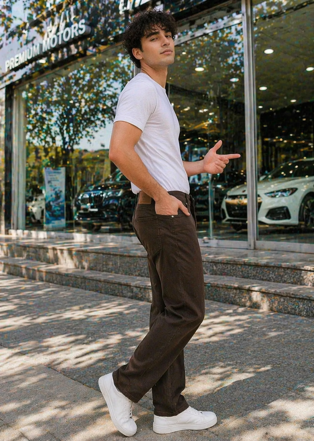 Jack & Jones-Loose Fit Jeans J&J Brown 32