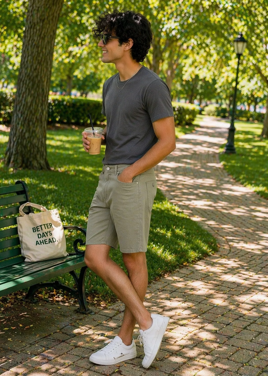 H&M-Men Shorts Gray US 102