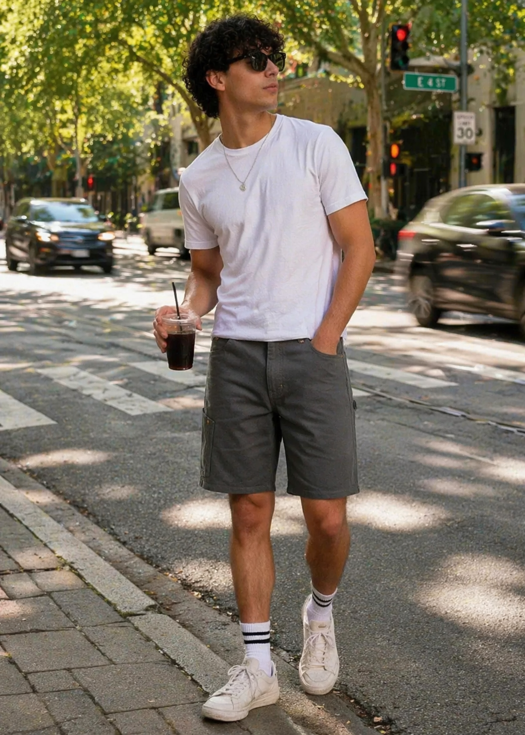 H&M-Men Shorts Dark Gray US 101