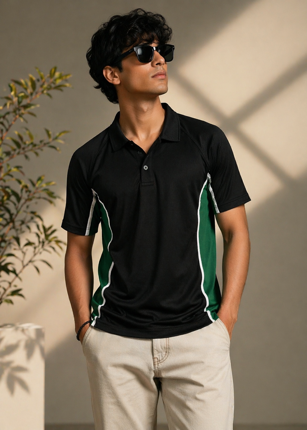 Falcon-Men FLN Polo Shirts Black/Green