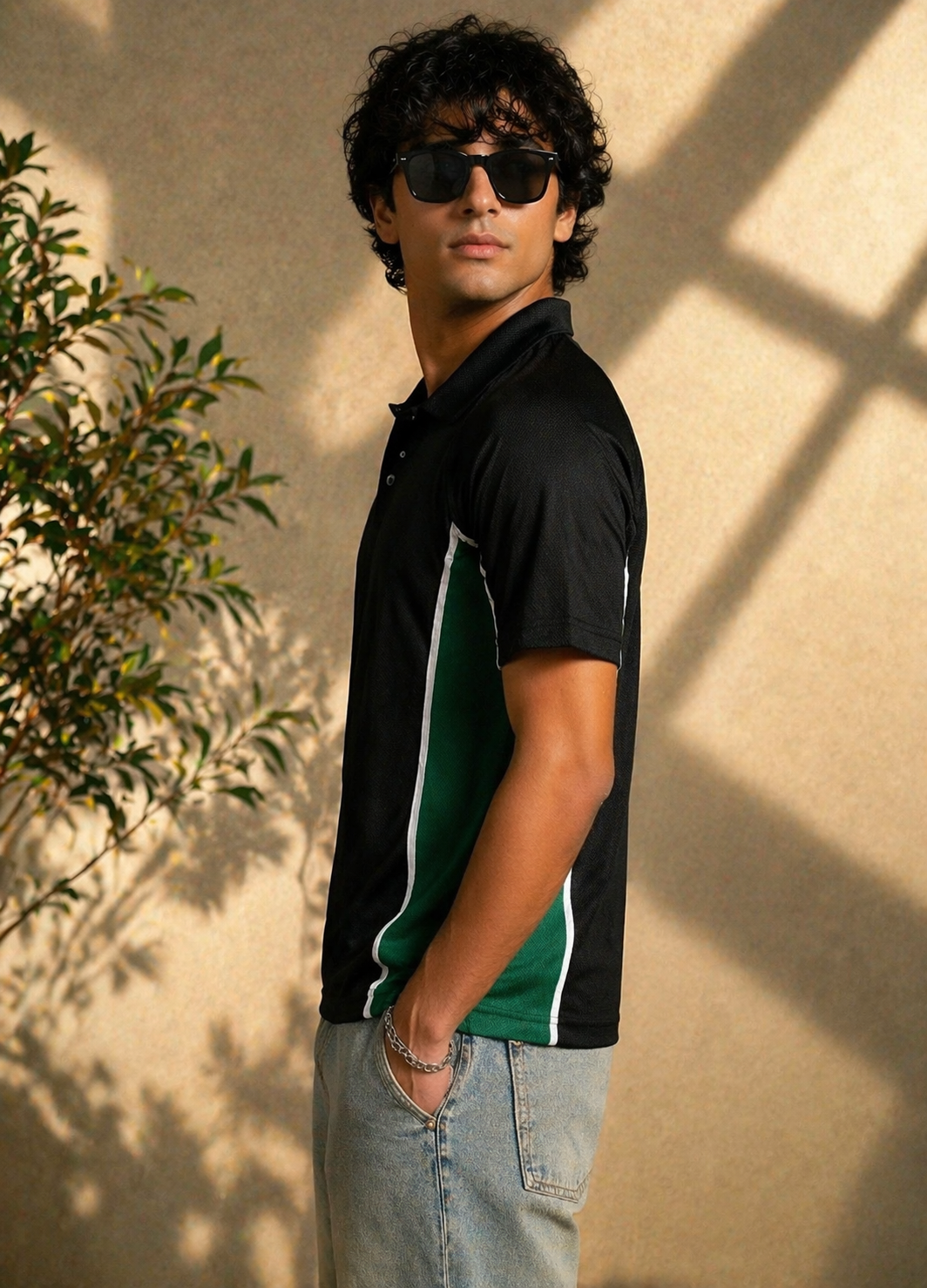Falcon-Men FLN Polo Shirts Black/Green