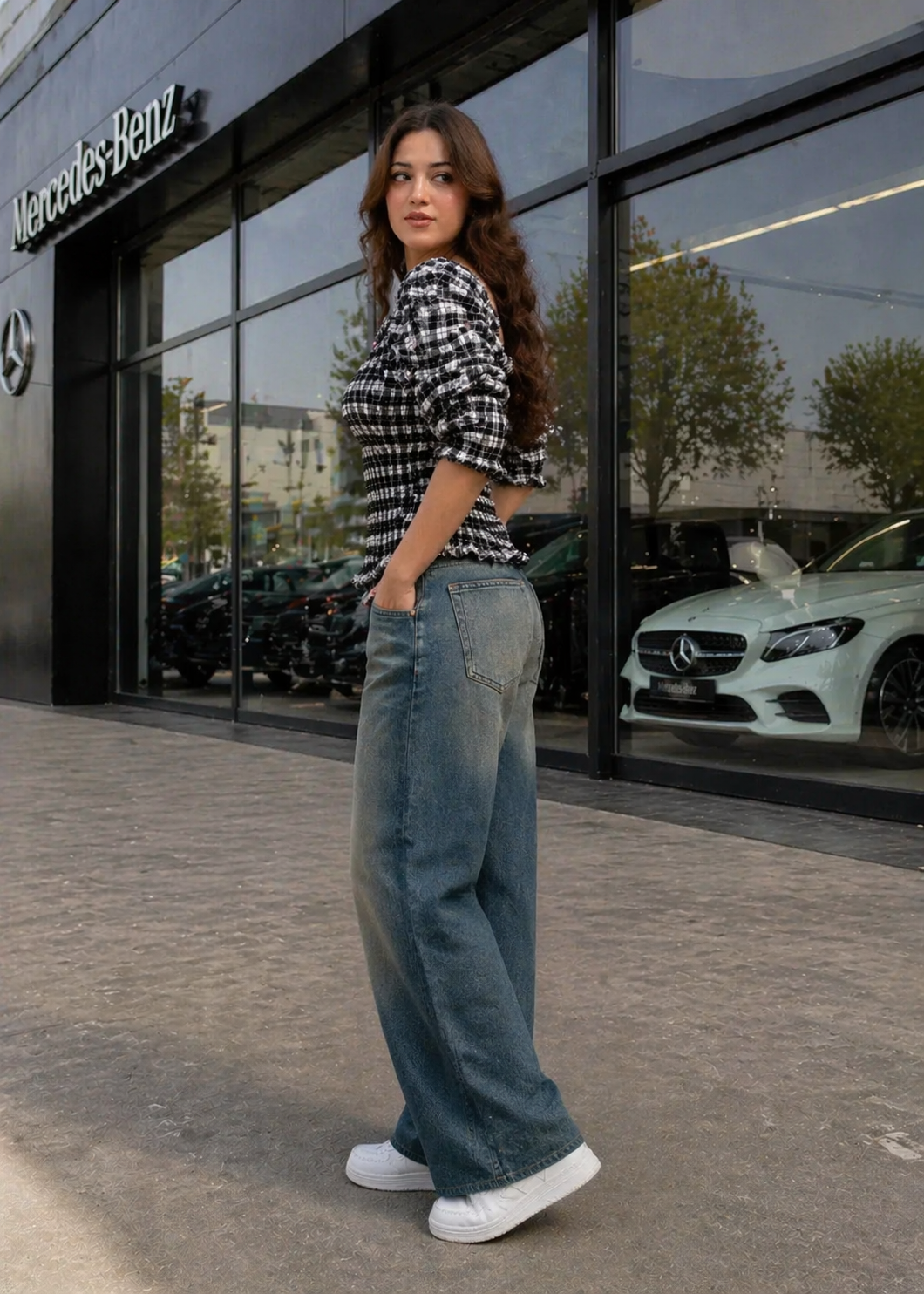 Denim & Co.-Wide Leg Jeans- US 810