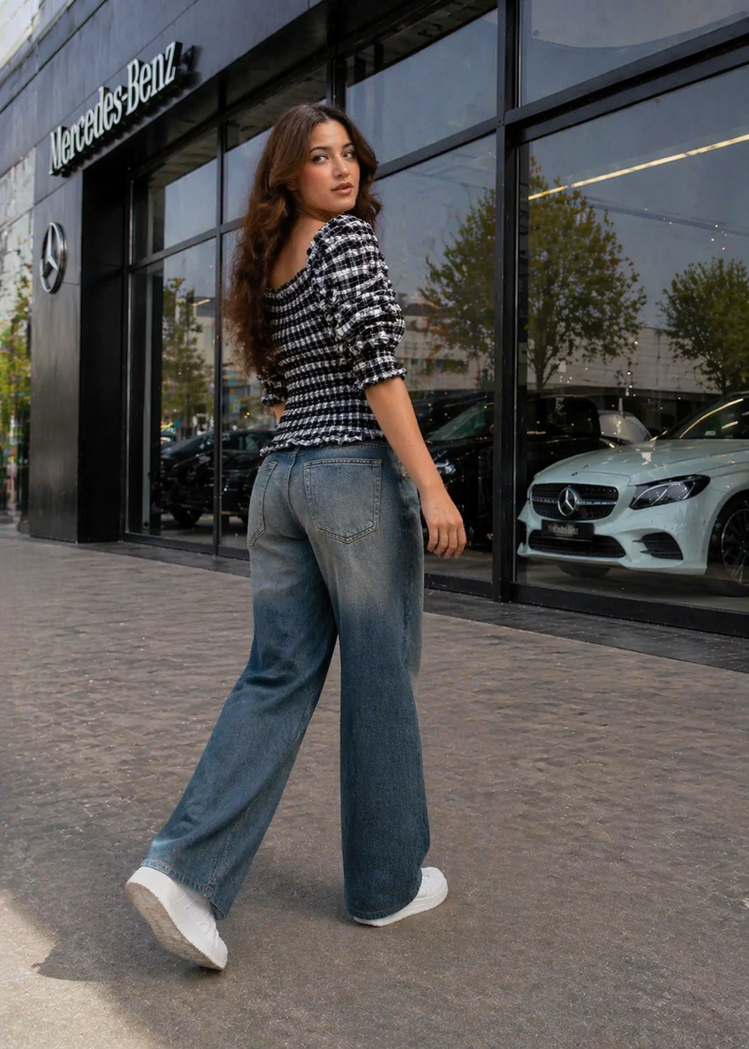 Denim & Co.-Wide Leg Jeans- US 810