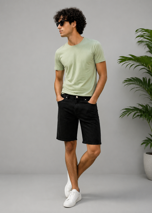 H&M-Men Shorts Black US 103