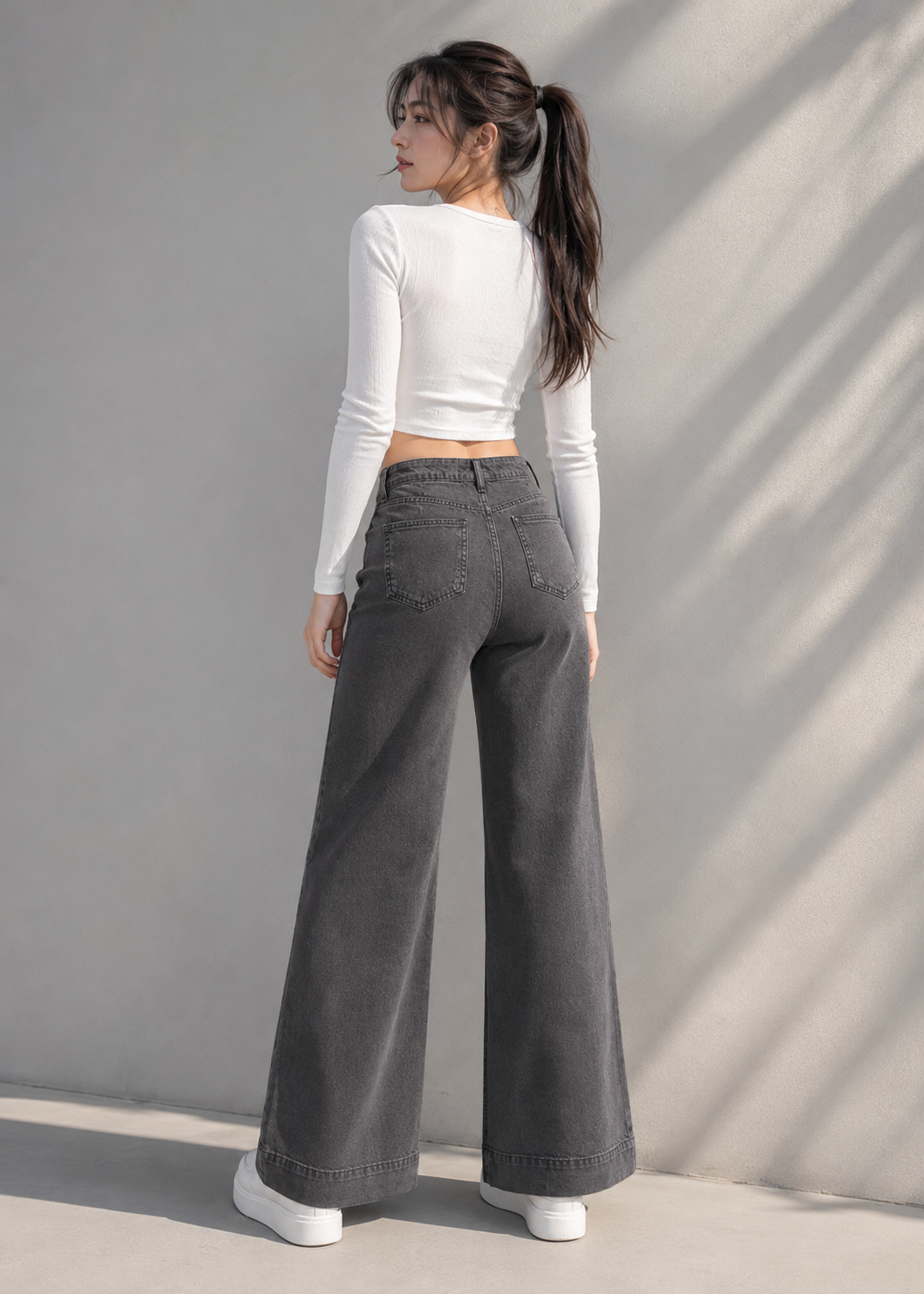 Women Flare Cut F&F Jeans Black 528