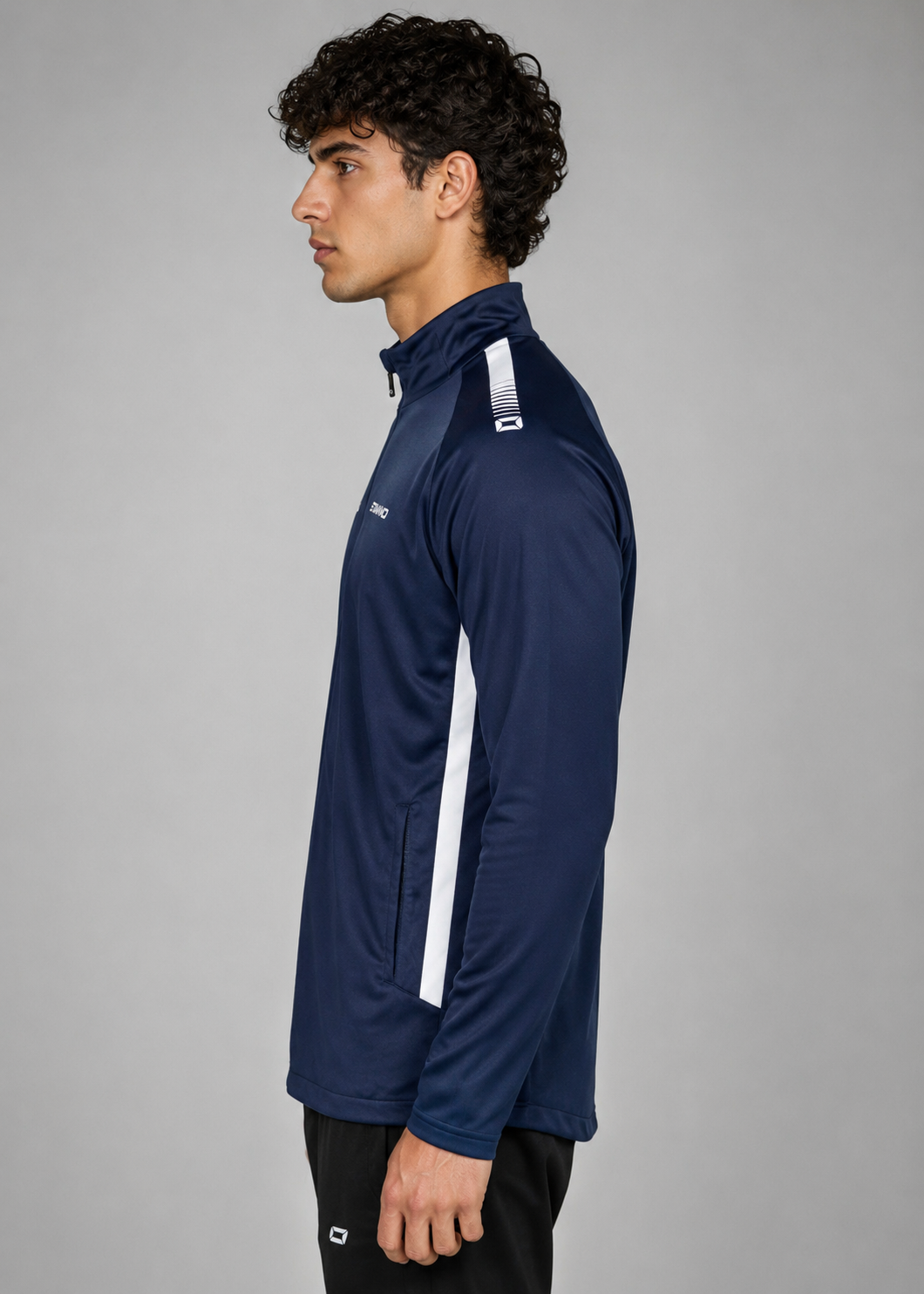 Stanno-Men Full Zipper DBlue White ST