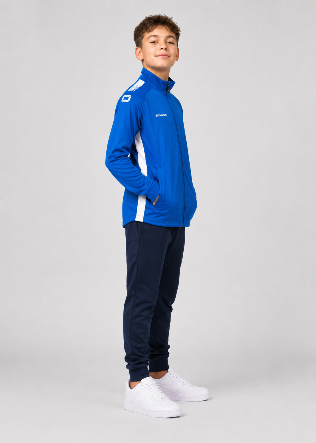 Stanno-Kids Jacket Full Zip Royal Blue White