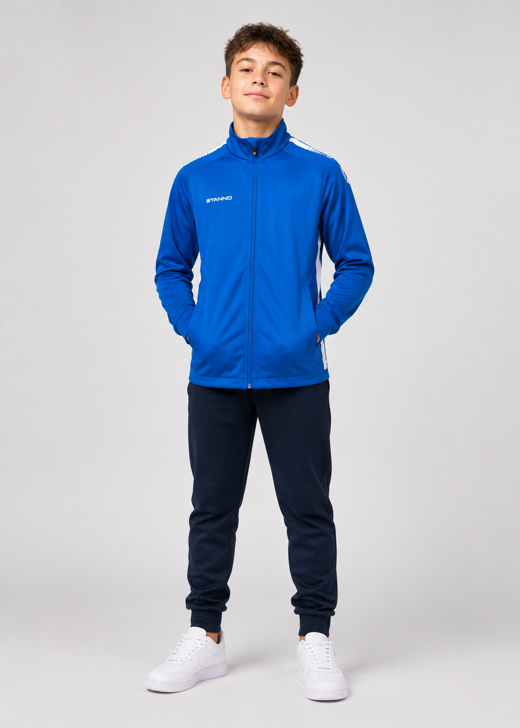 Stanno-Kids Jacket Full Zip Royal Blue White