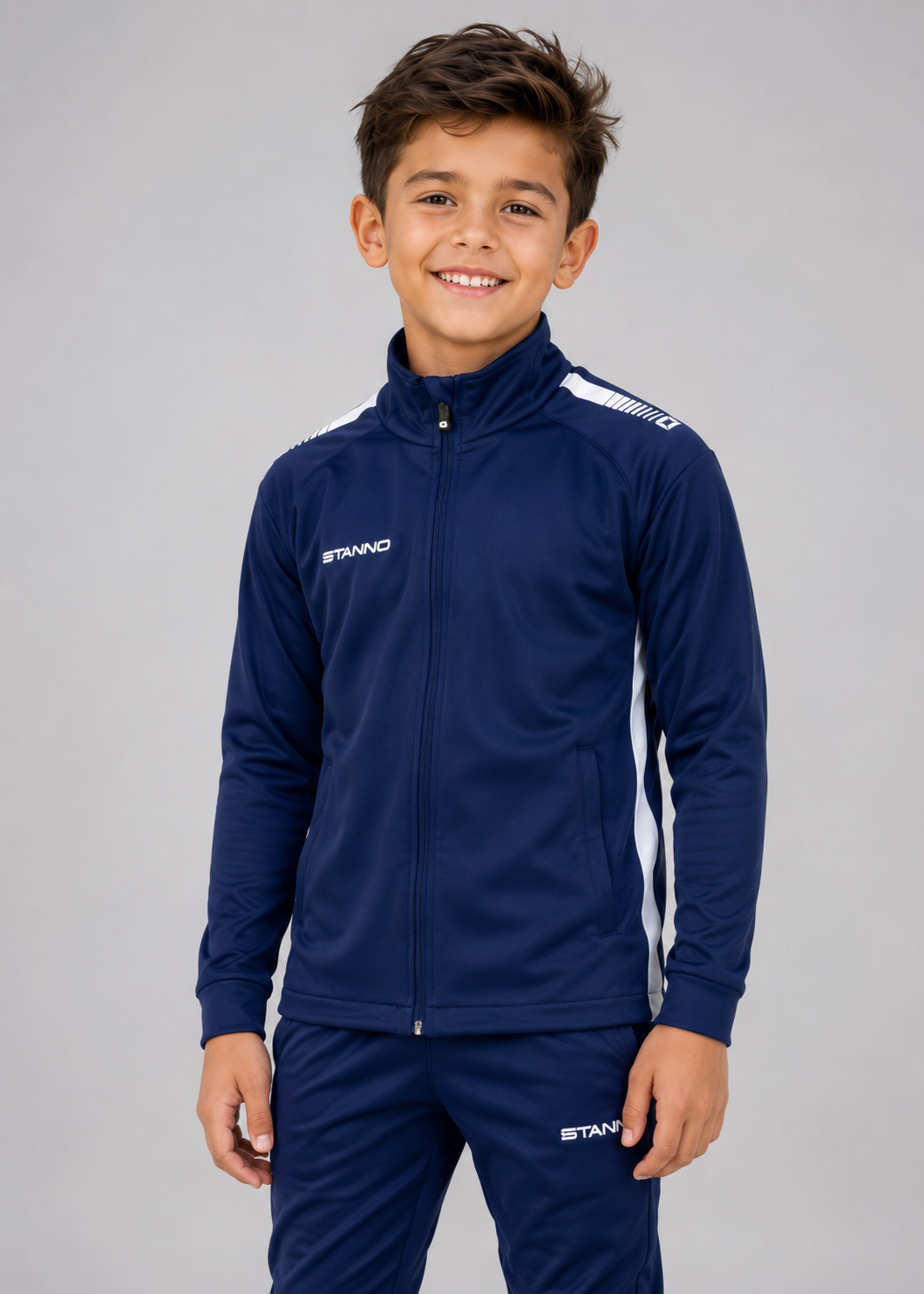 Stanno-Kids Jacket Full Zip Navy White