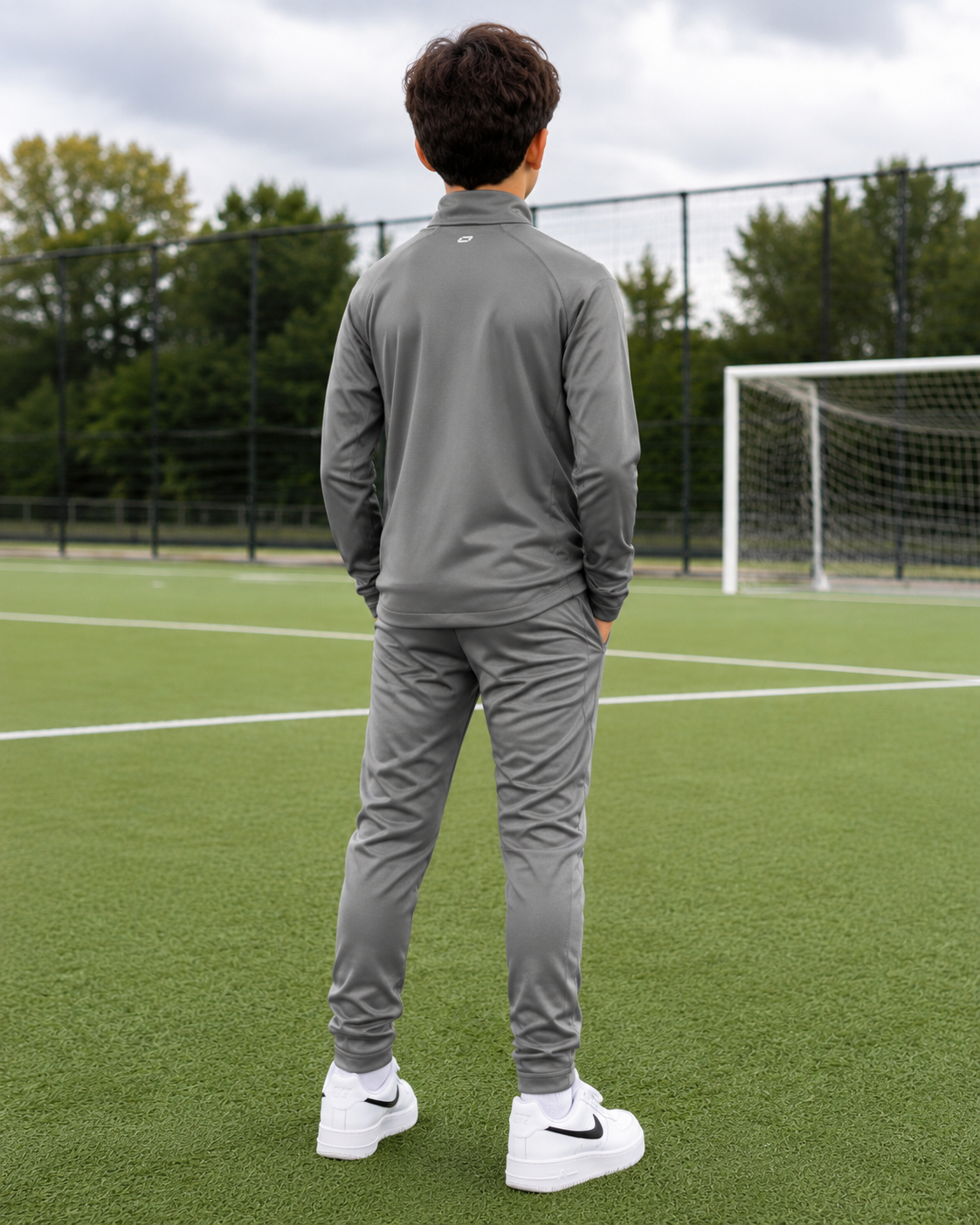 Stanno-Kids Jacket Full Zip Grey White