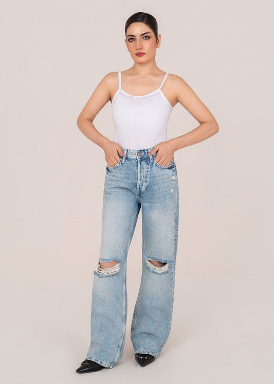 H&M-Wide Leg Women Jeans- US 851
