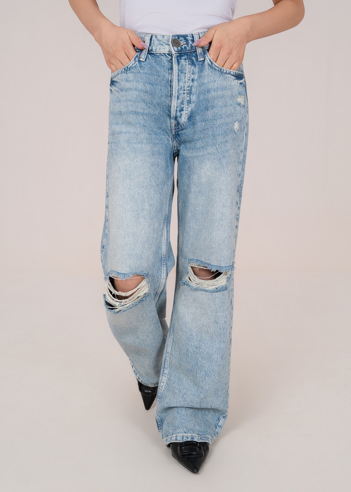 H&M-Wide Leg Women Jeans- US 851