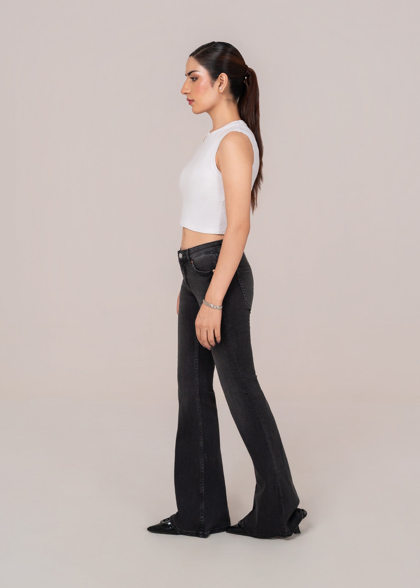 Monki Denim-Bootcut Woman Jeans -US 834