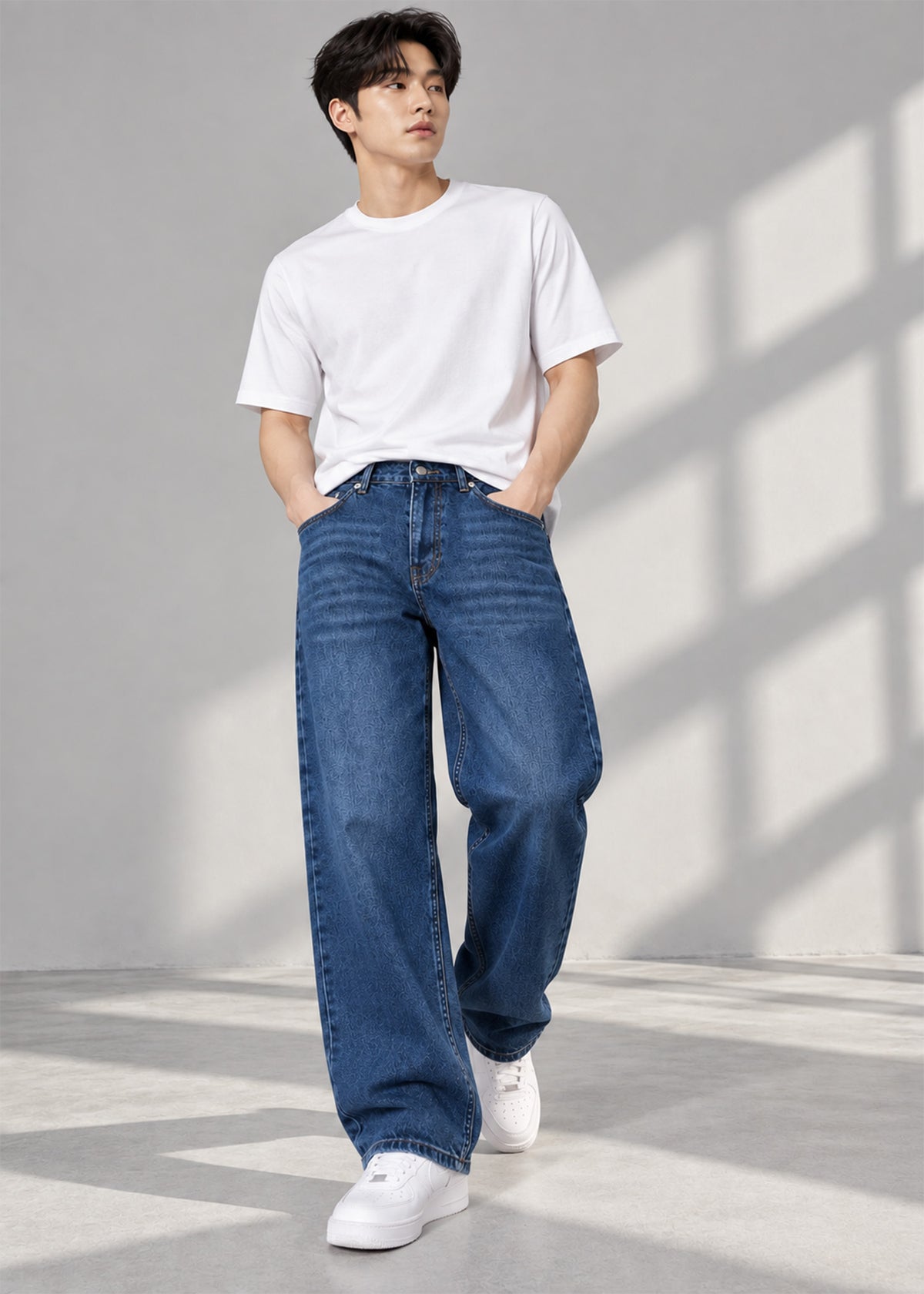 DNM Men Loose Fit Jeans Dark Blue US 789