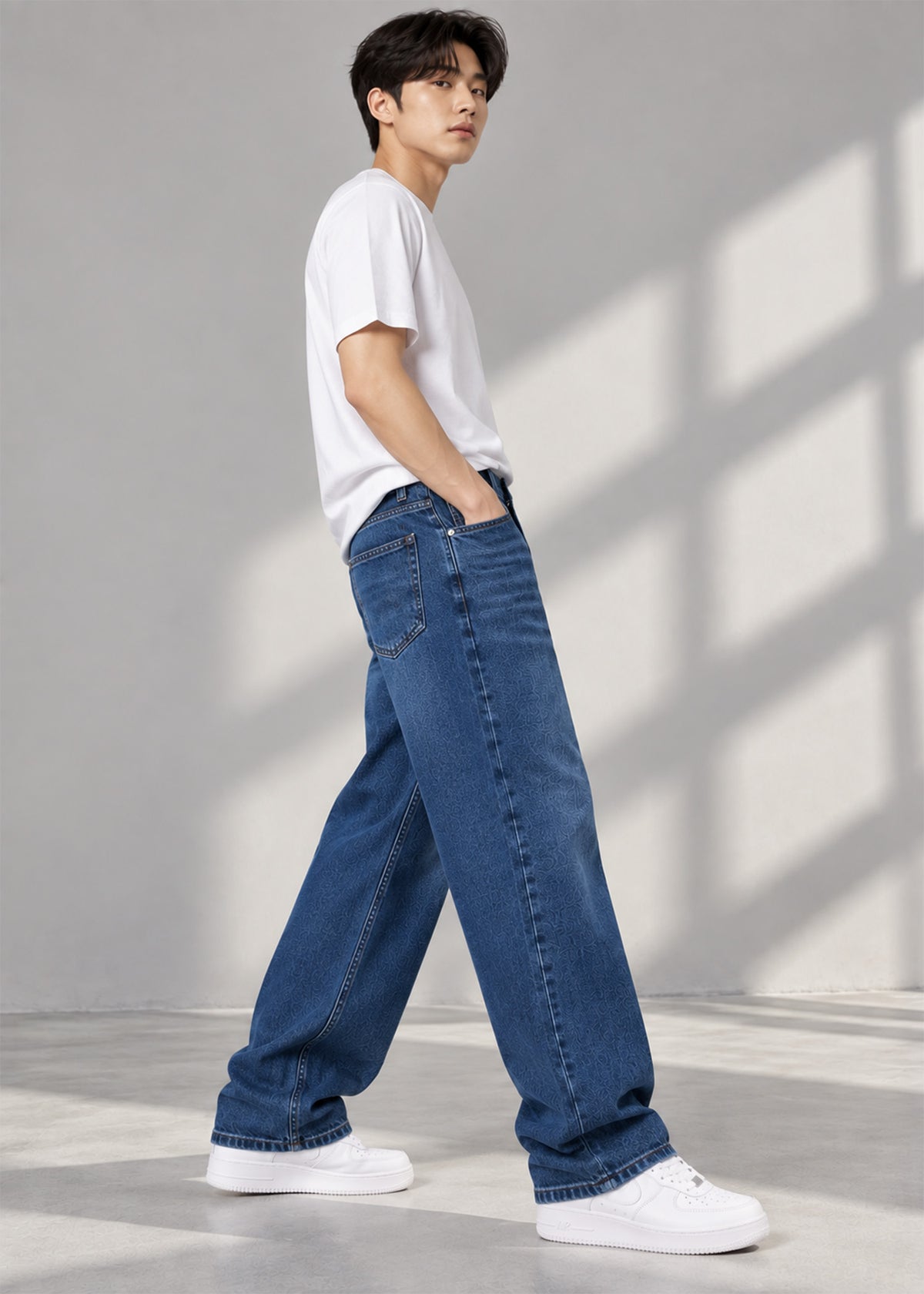 DNM Men Loose Fit Jeans Dark Blue US 789