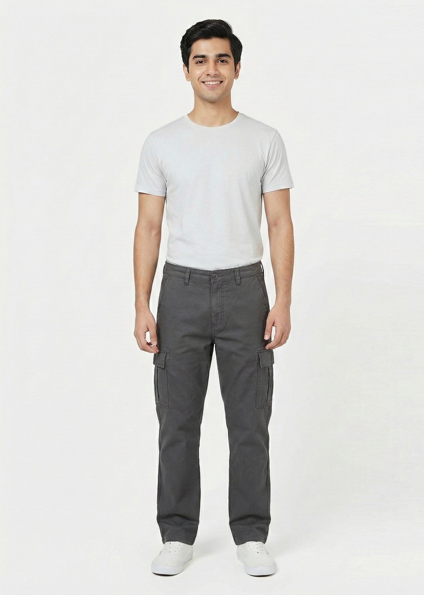 Jack & Jones-Smart Loose Fit Cargos Pants D-Gray 07