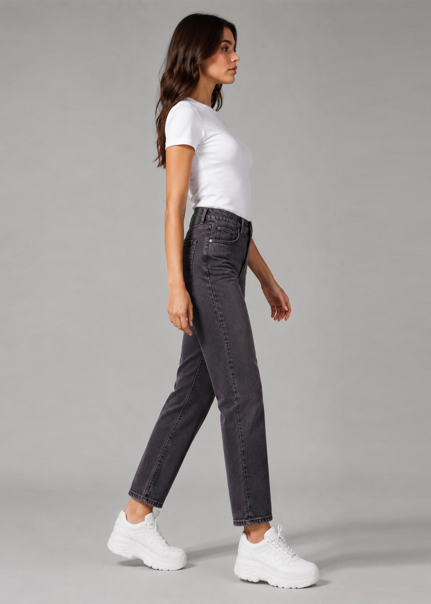 C&A Women Straight Fit Jeans Dark Purple US 740