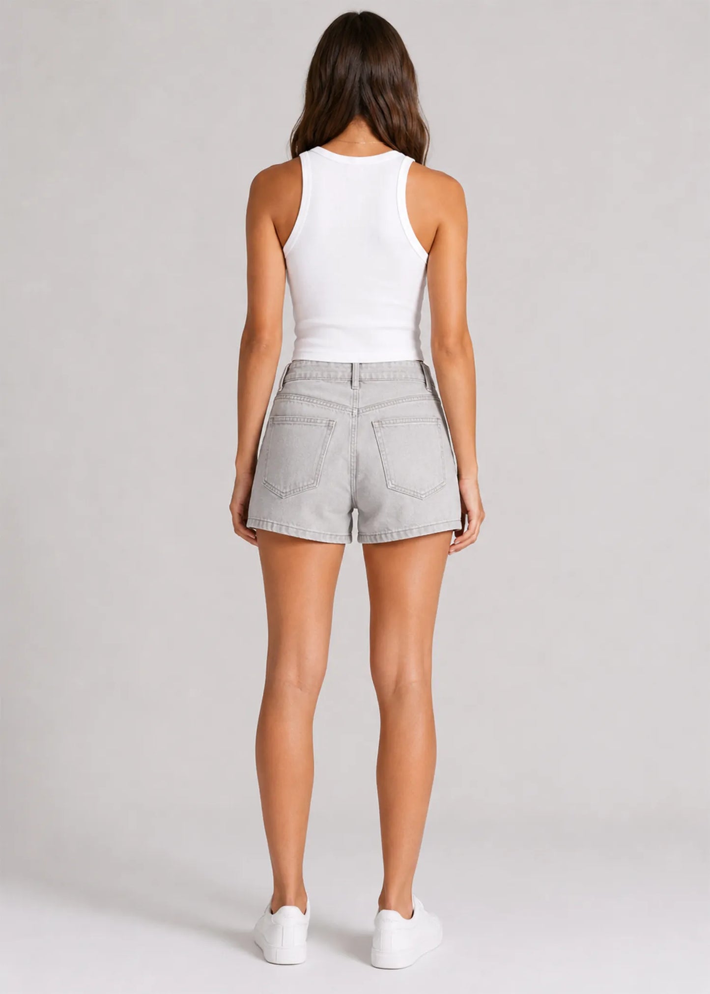 Denim&Co Women Denim Shorts Grey US 581