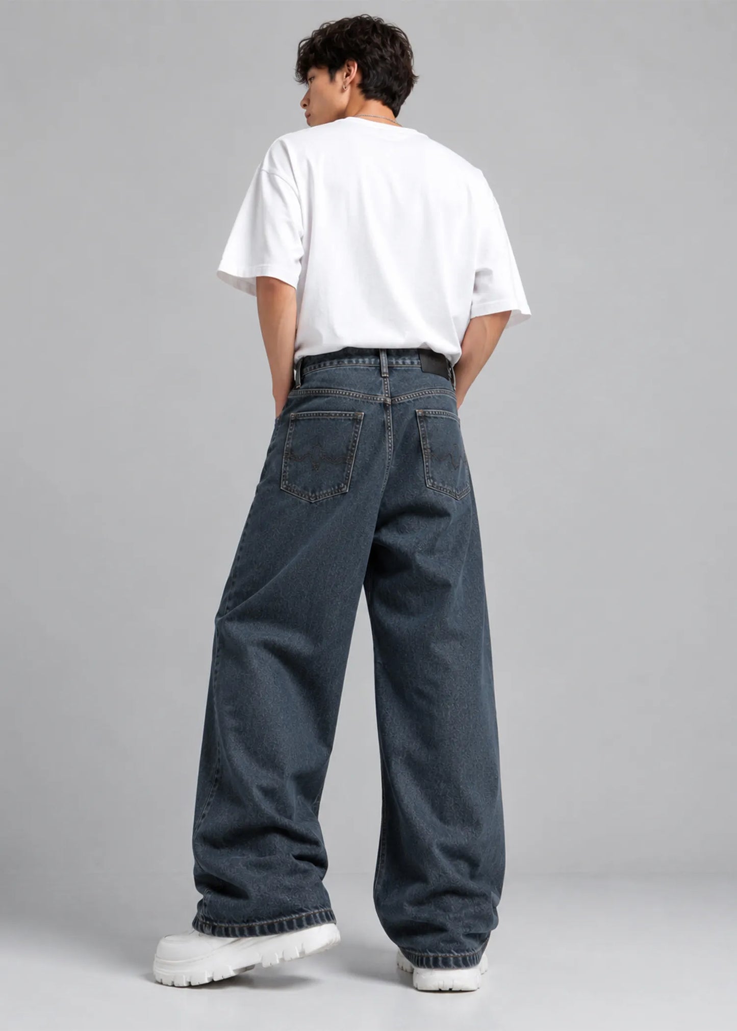M&S Men Loose Fit Jeans Dirty Wash Jeans US 629