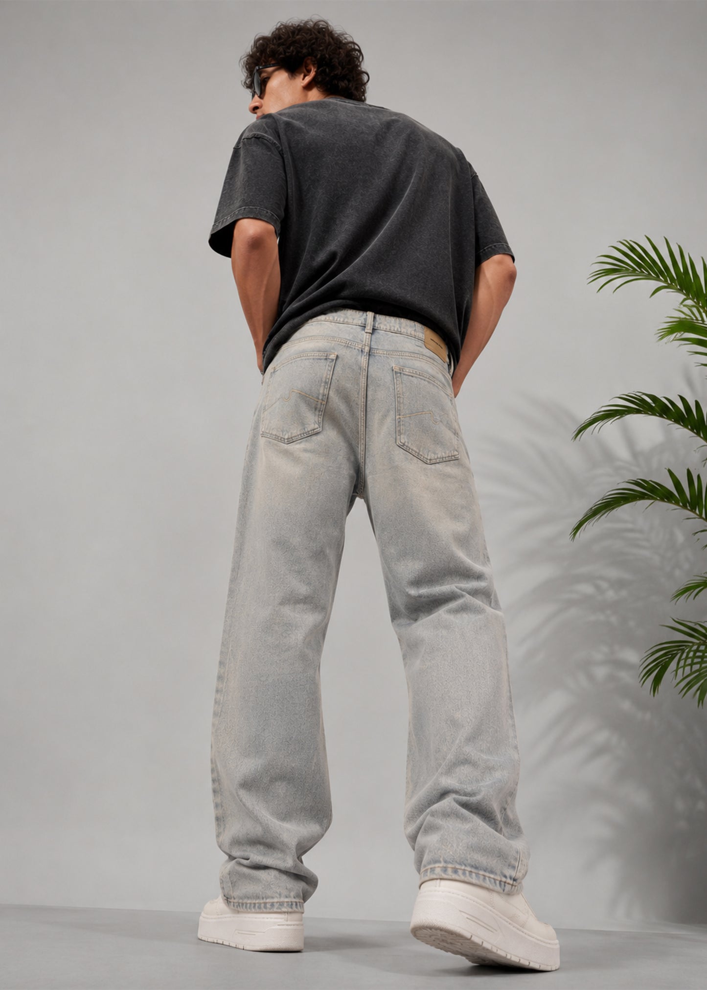 M&S Men's Straight Jeans Dirty Wash US 568