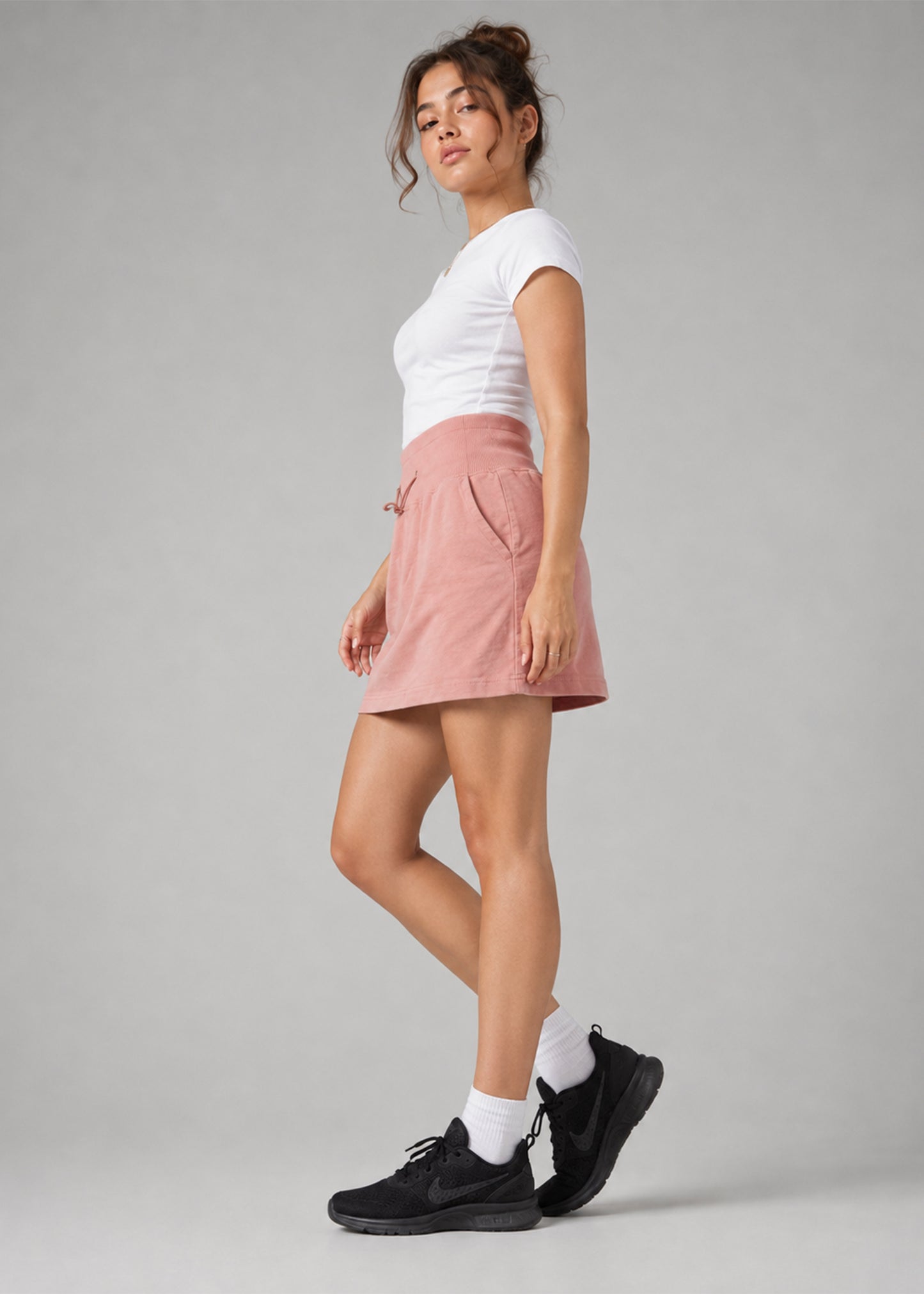 Fashion Nova Women skirt shorts Dusty Rose Pink 709