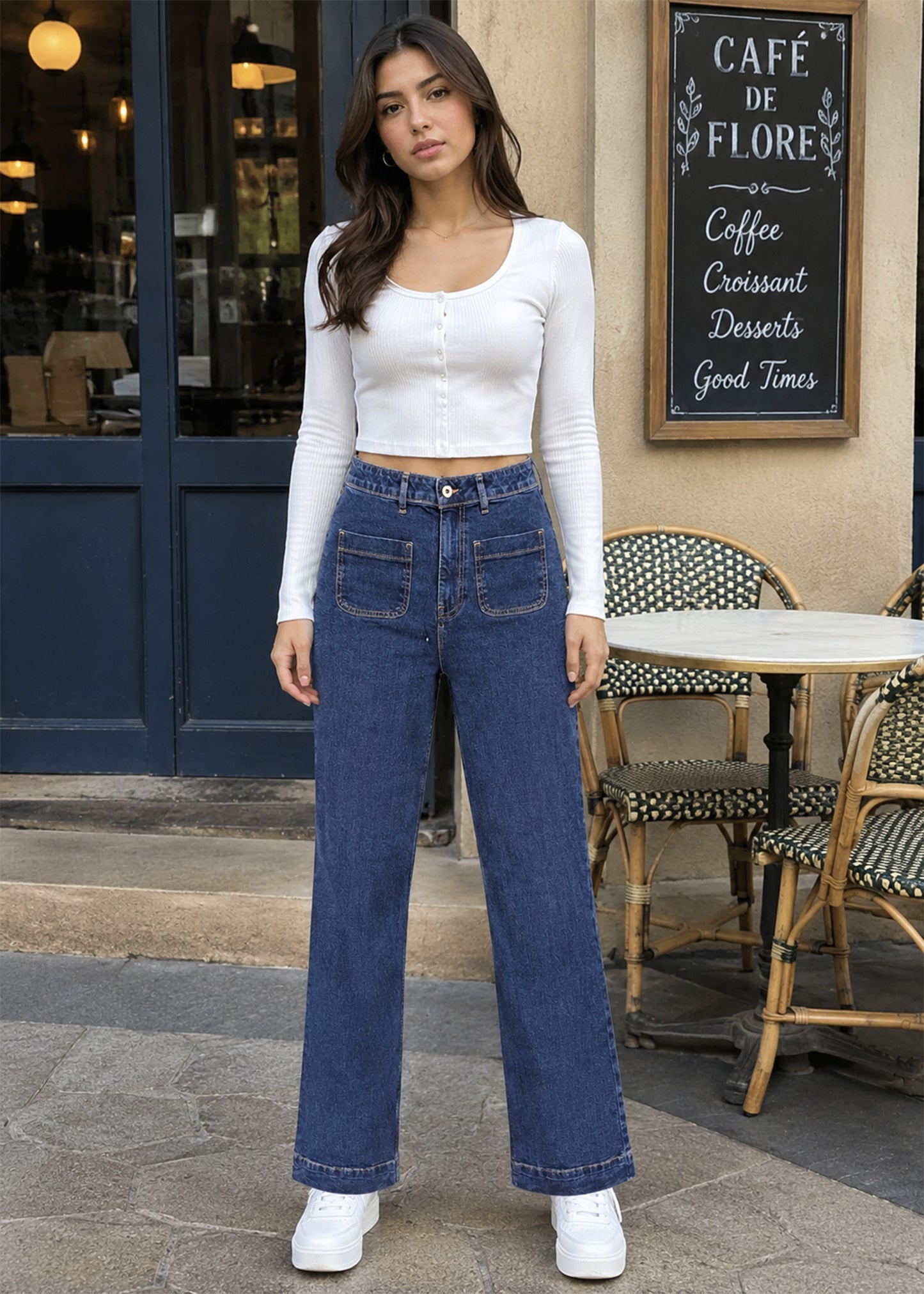 F&F-Flare Cut Women F&F Jeans Blue 520
