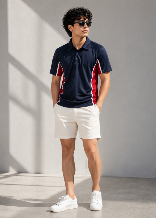 Falcon-Men FLN Polo Shirts Navy/Red