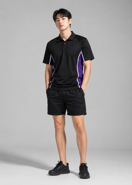 Falcon-Men FLN Polo Shirts Black/Purple