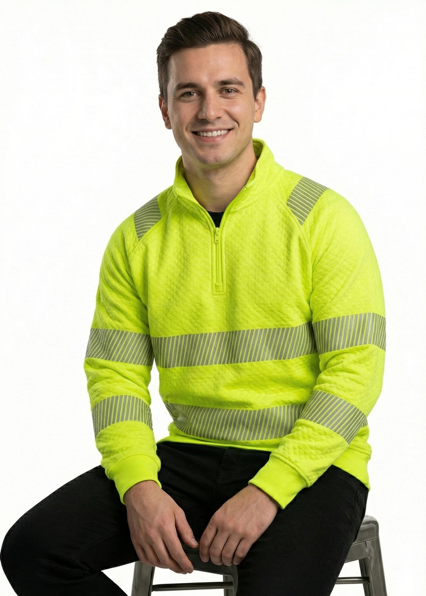 Arrow-Neon Quarter-Zip Sweatshirt -SP
