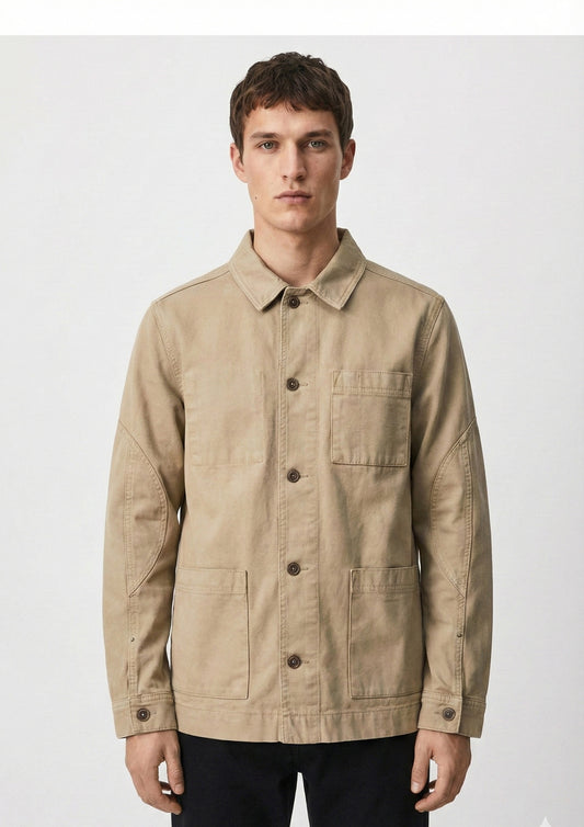 Guess-Men Denim Jacket Beige 191