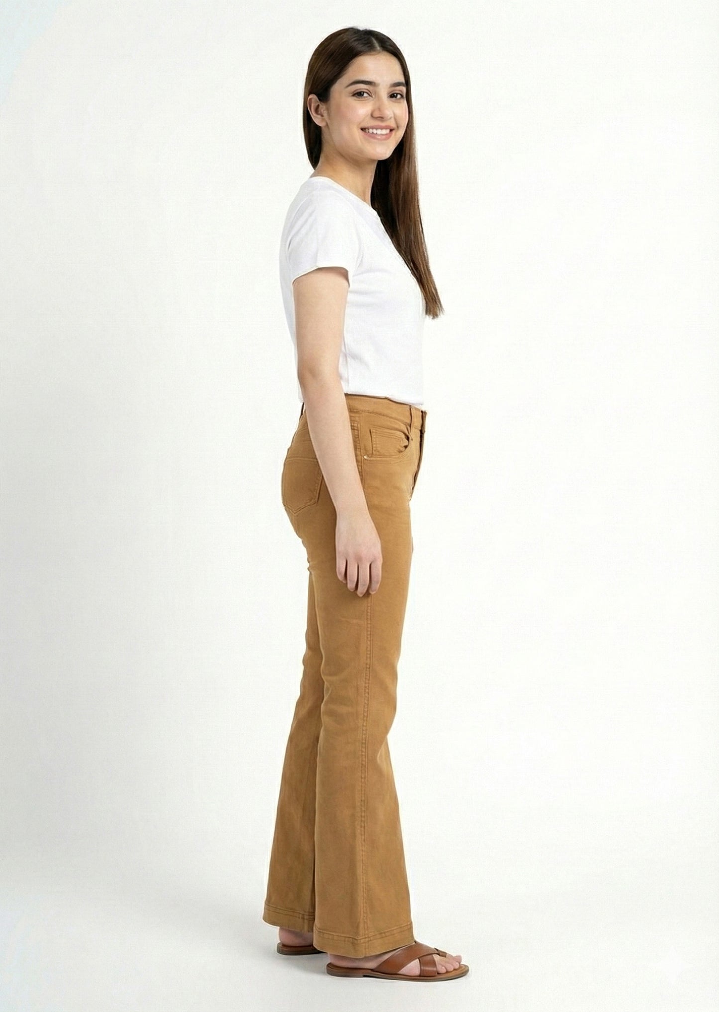 H&M-Brown Boot Cut Pant Dia 136