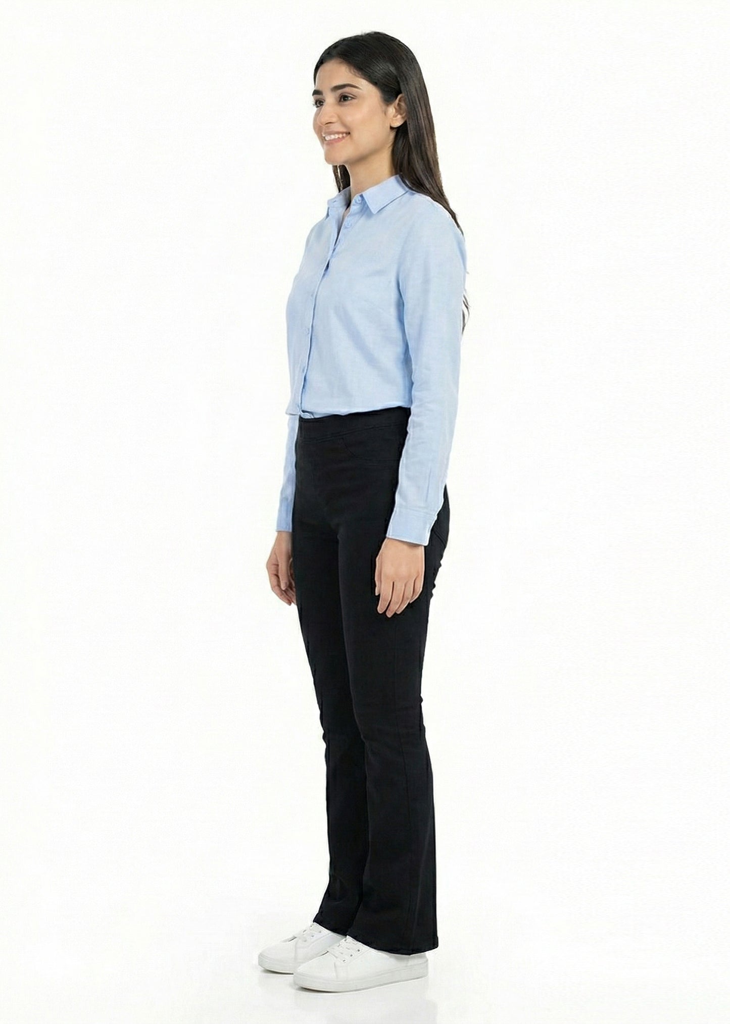 gina-Bootcut Cotton Jeans Jegging- Black- 03