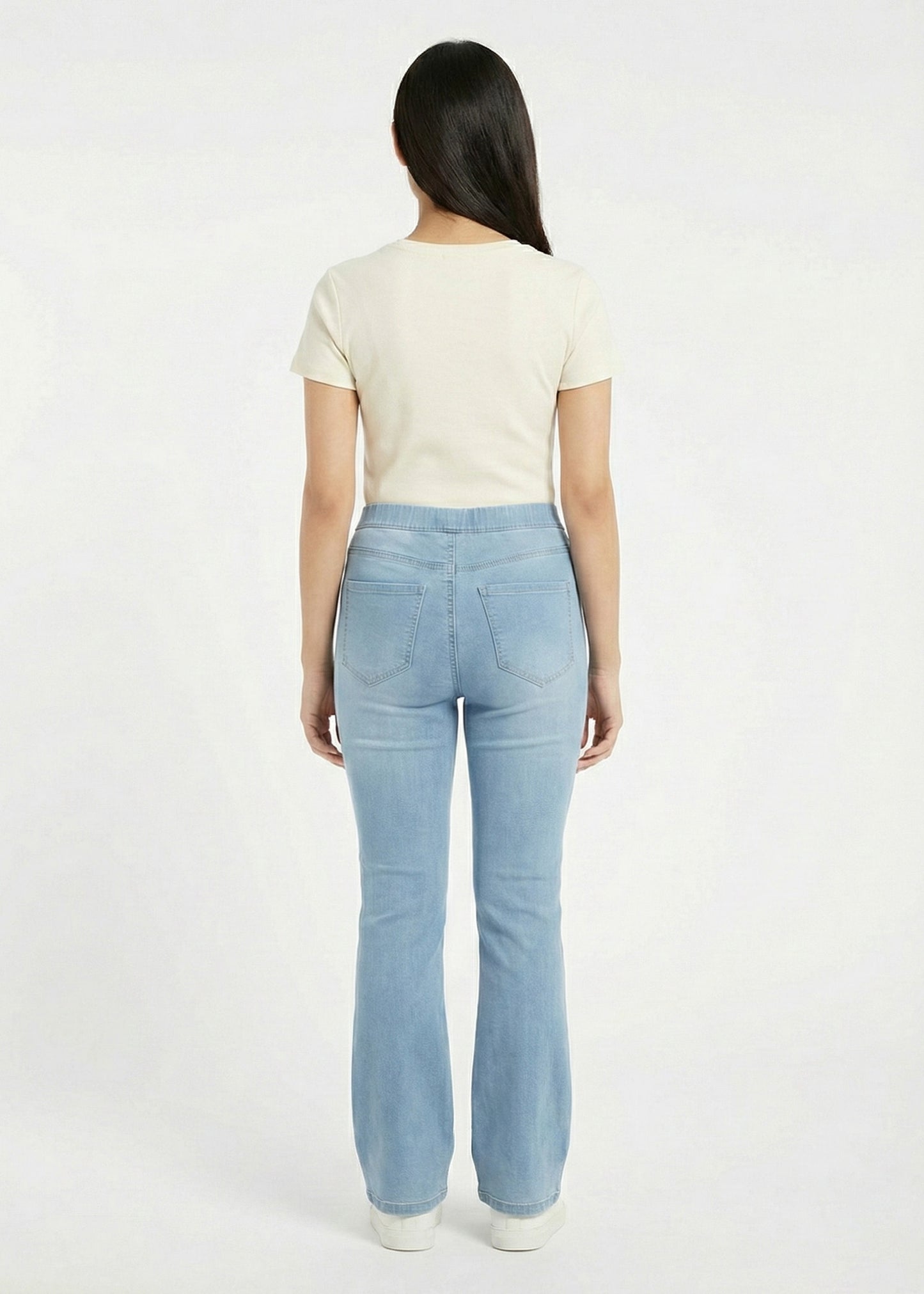 gina-Bootcut Cotton Jeans Jegging- Sky blue -02