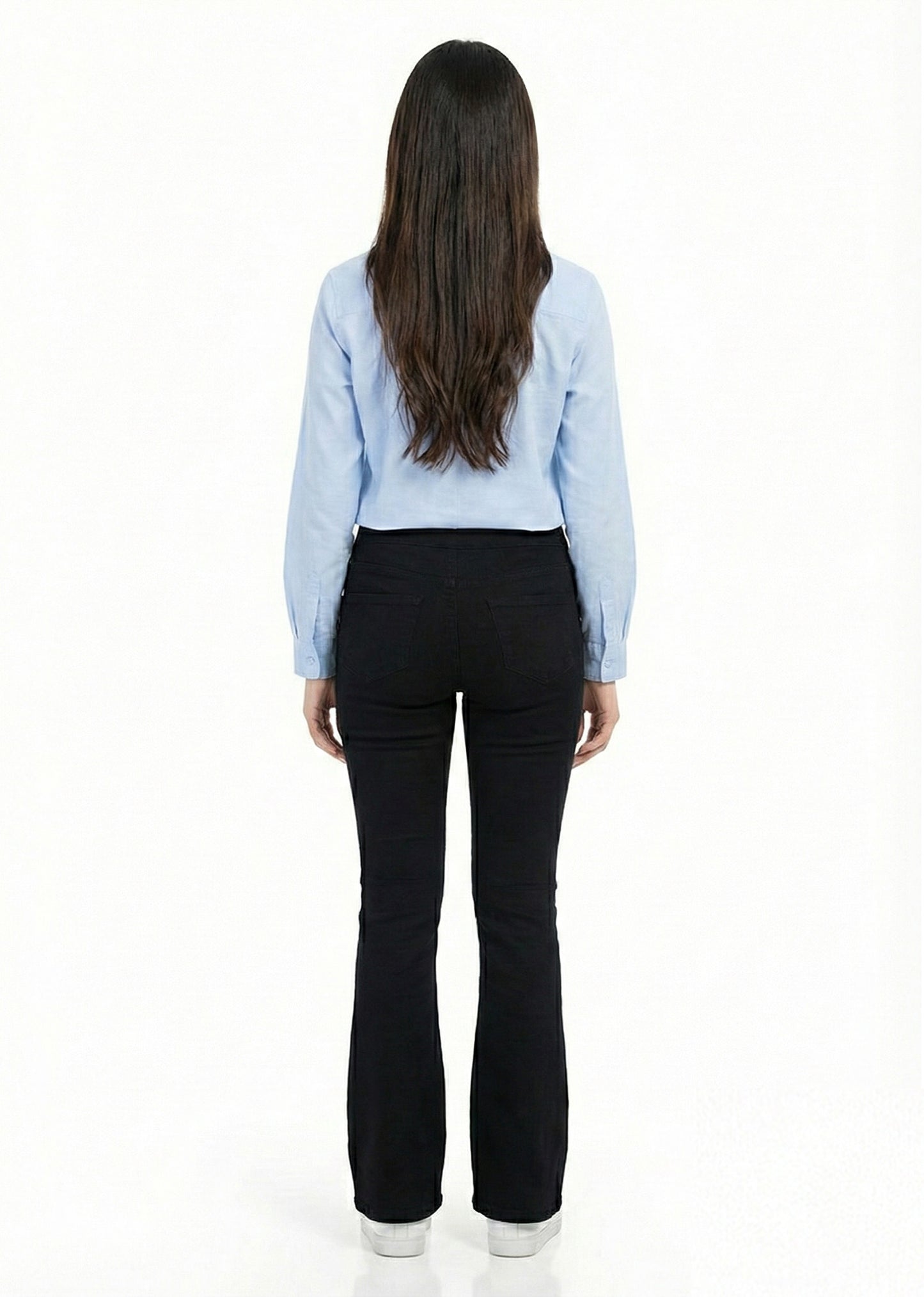 gina-Bootcut Cotton Jeans Jegging- Black- 03